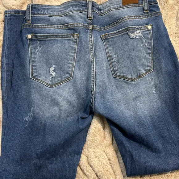 Judy blue leopard patch jeans - Picture 5 of 9